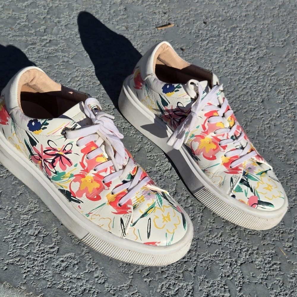 Ted Baker LONNIA-Sketchy Sz 7.5 Magnolia Platform Trainer Sneakers - Picture 2 of 12